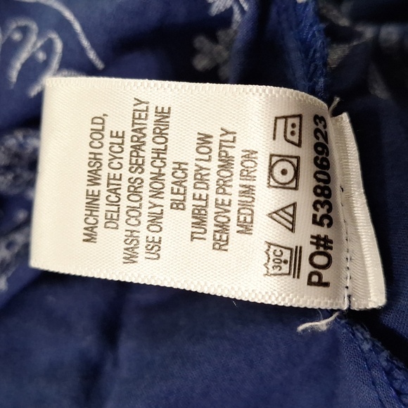 Only Necessities Evening Blue Vines Mixed Print Short Lounger Dress Size 18/20 - Picture 13 of 14